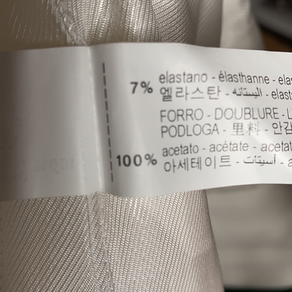 NWT. Zara Oyster White Long Tuxedo Blazer. Size S. - Picture 8 of 10